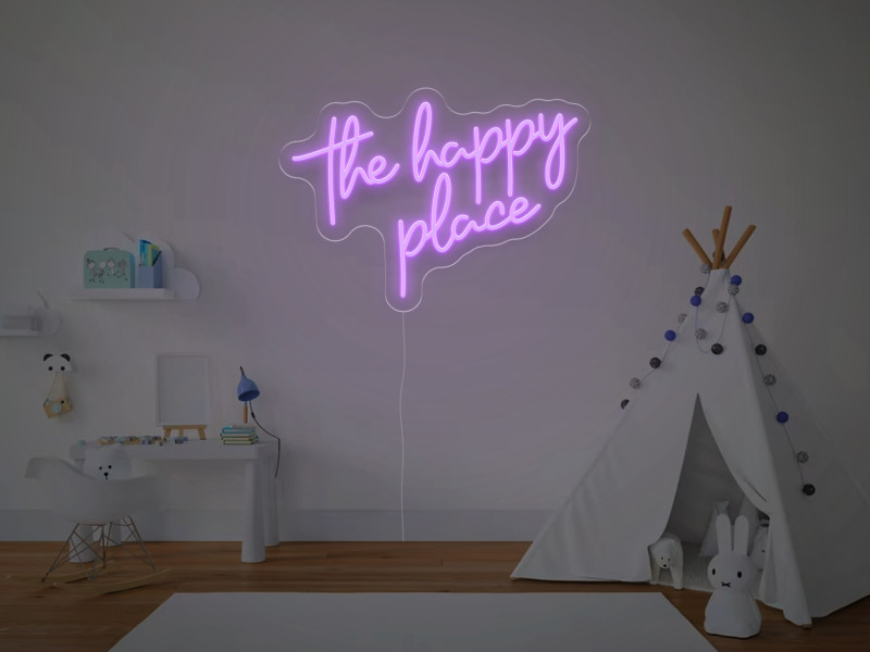The Happy Place - Neon LED Schild